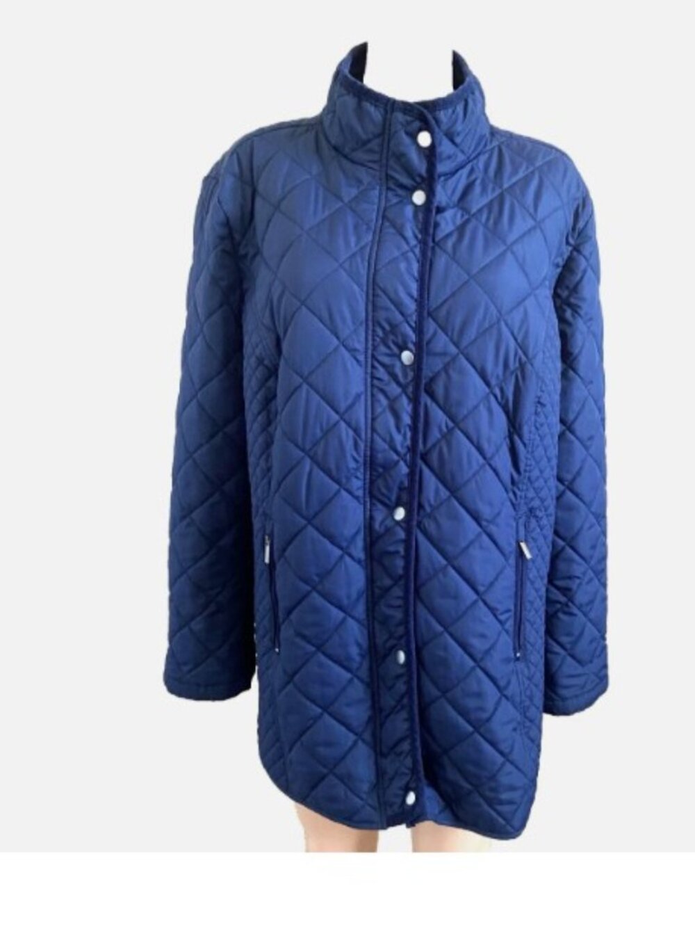 APPLESEED'S Quilted Snap and Zipper Navy Blue Jacket Plus Size 2X Excellent